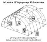 26'Wx28'Lx12'H quonset carport garage